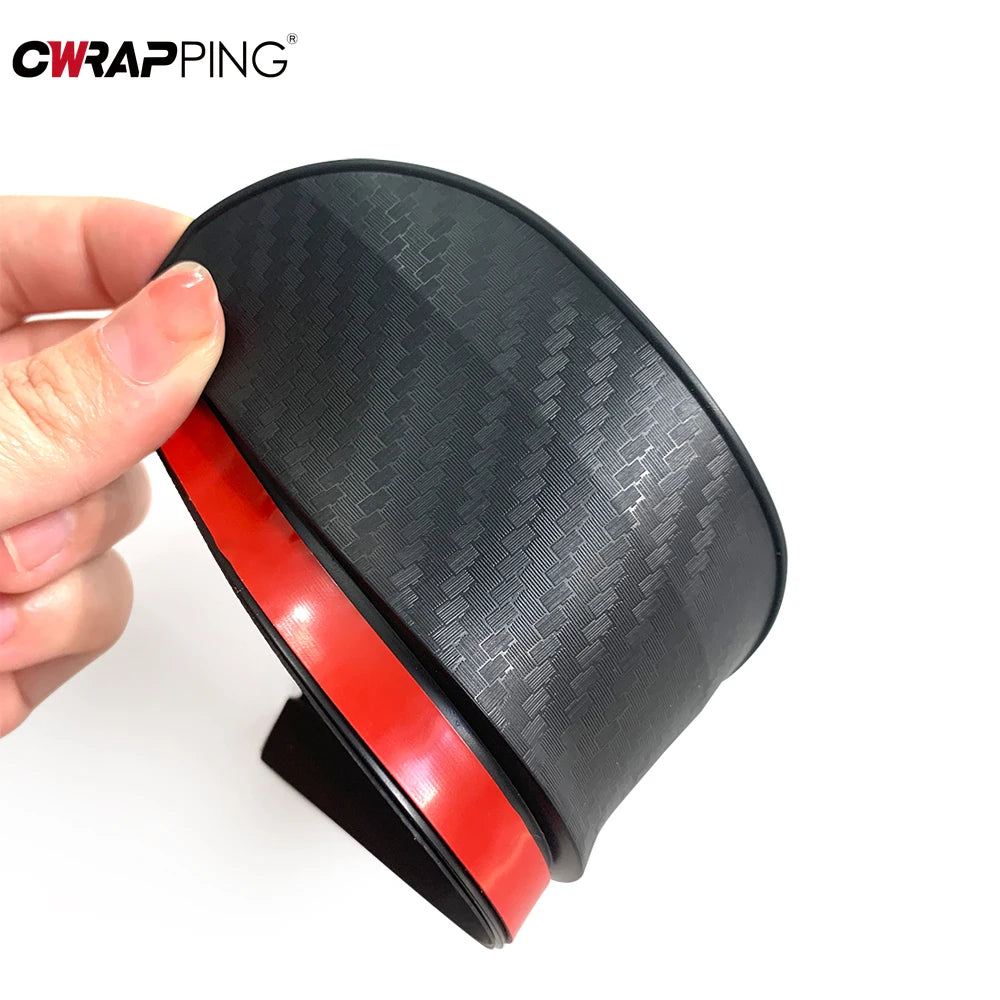 2PCS Carbon Fiber Rearview Mirror Rain Visor Covers for Clear Vision