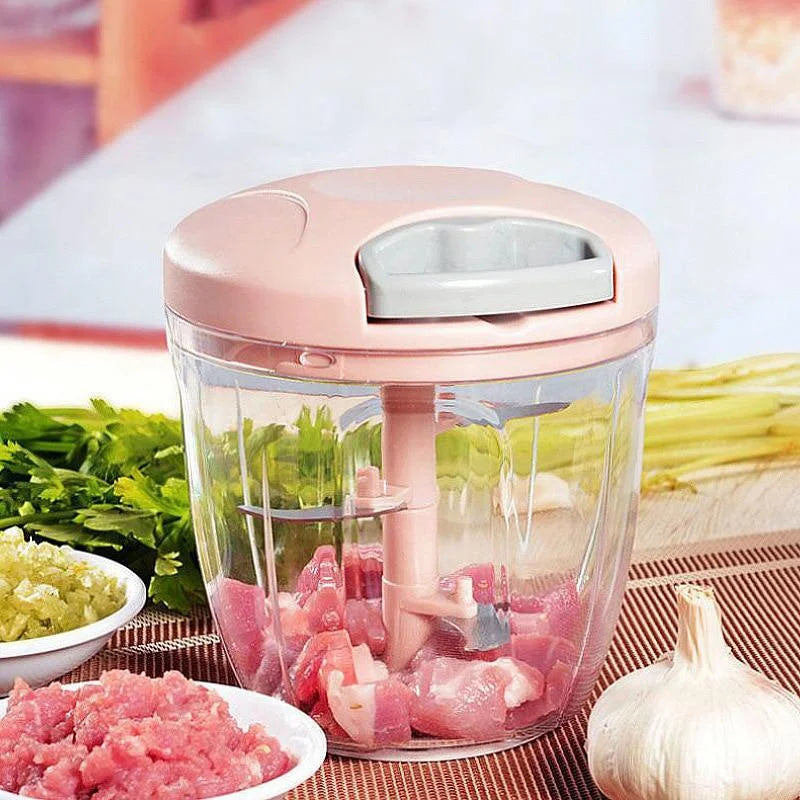 Manual Meat Mincer and Garlic Chopper for Easy Vegetable Cutting