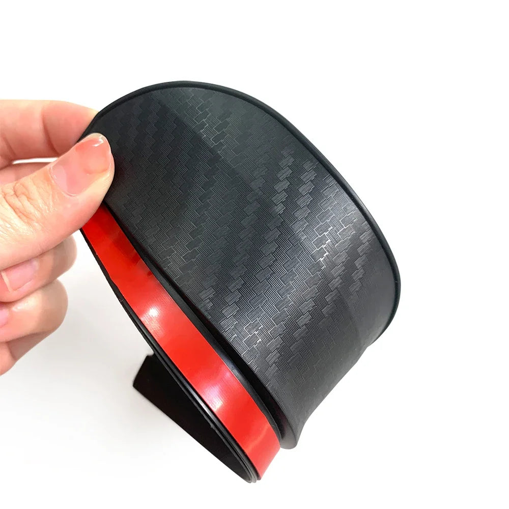 2PCS Carbon Fiber Rearview Mirror Rain Visor Covers for Clear Vision