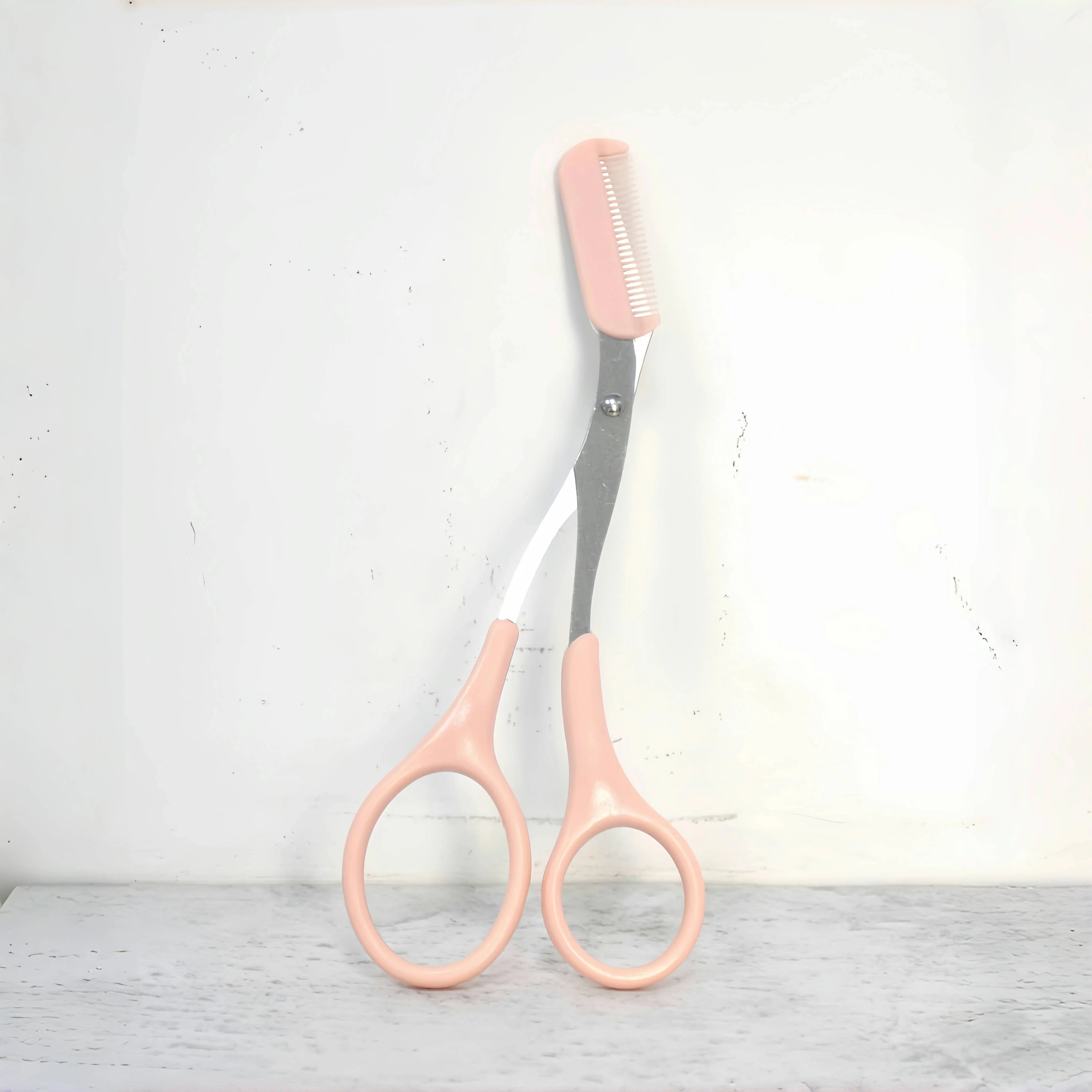 Stainless Steel Eyebrow Razor Scissor Set for Safe Beginner Trimming