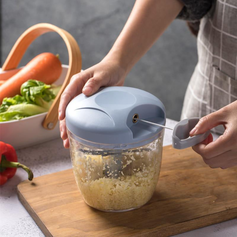Manual Meat Mincer and Garlic Chopper for Easy Vegetable Cutting