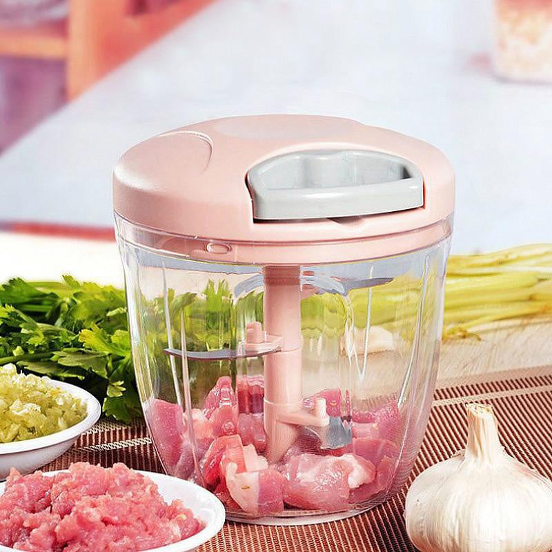 Manual Meat Mincer and Garlic Chopper for Easy Vegetable Cutting