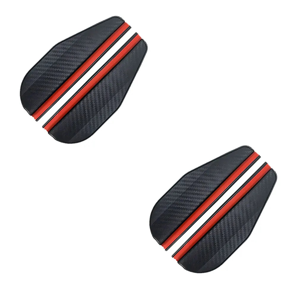 2PCS Carbon Fiber Rearview Mirror Rain Visor Covers for Clear Vision