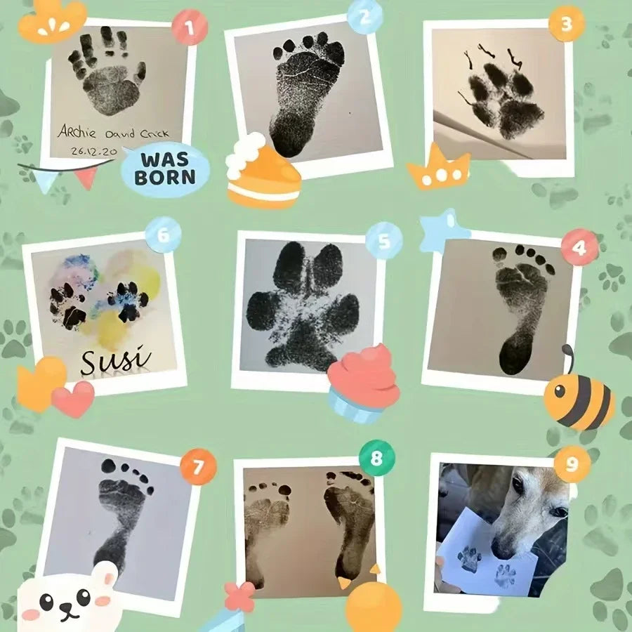 Inkless Baby Handprint & Pet Paw Print Pad, Safe and Non-Toxic Kit