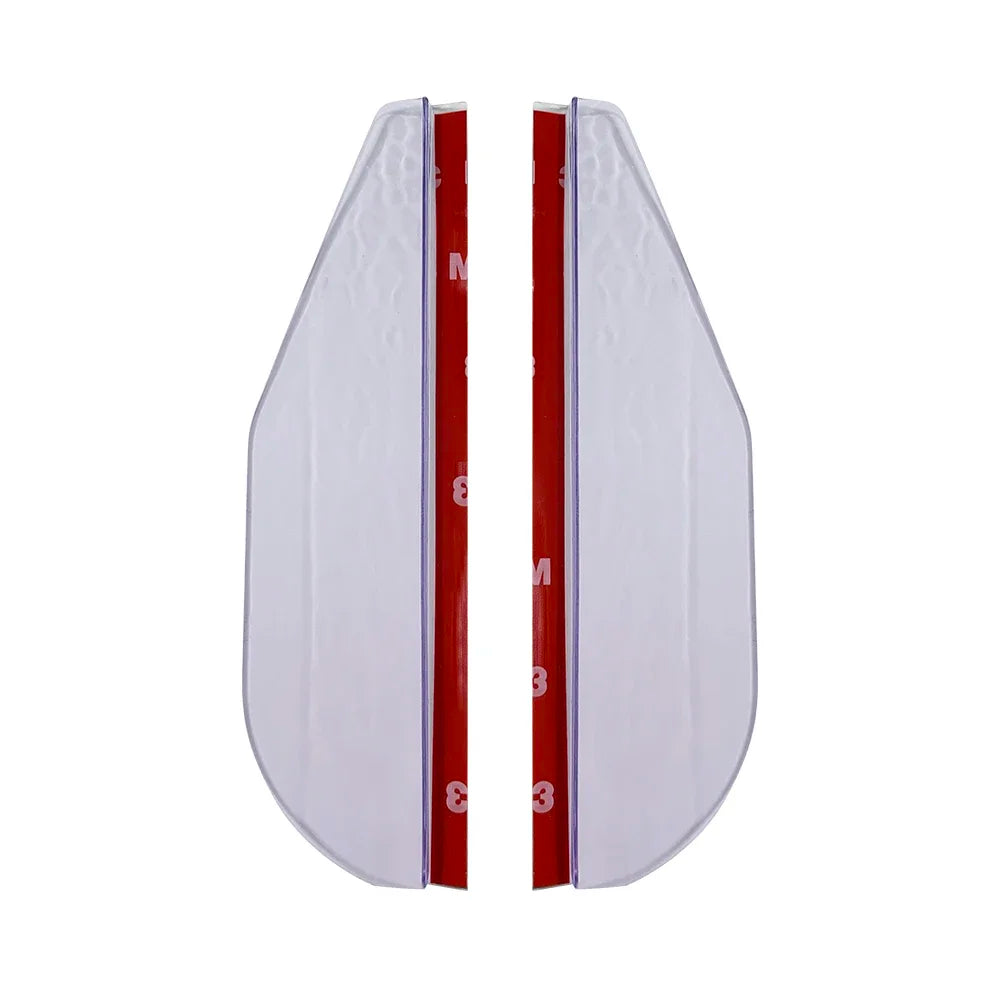 2PCS Carbon Fiber Rearview Mirror Rain Visor Covers for Clear Vision