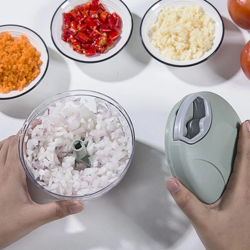 Manual Meat Mincer and Garlic Chopper for Easy Vegetable Cutting